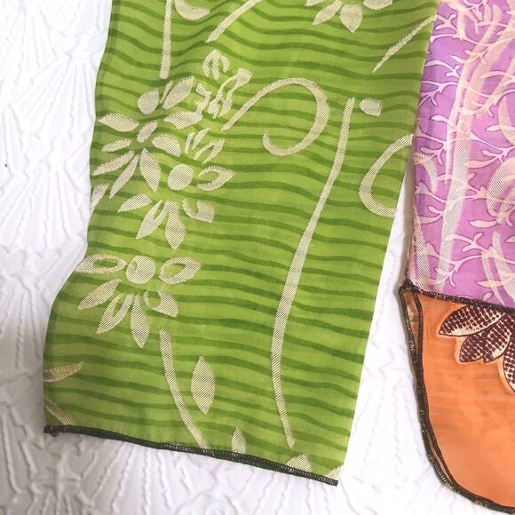 Sterling Styles 100% Artsilk One Size Jacket Kimono Open Multicolor Floral - Picture 6 of 16